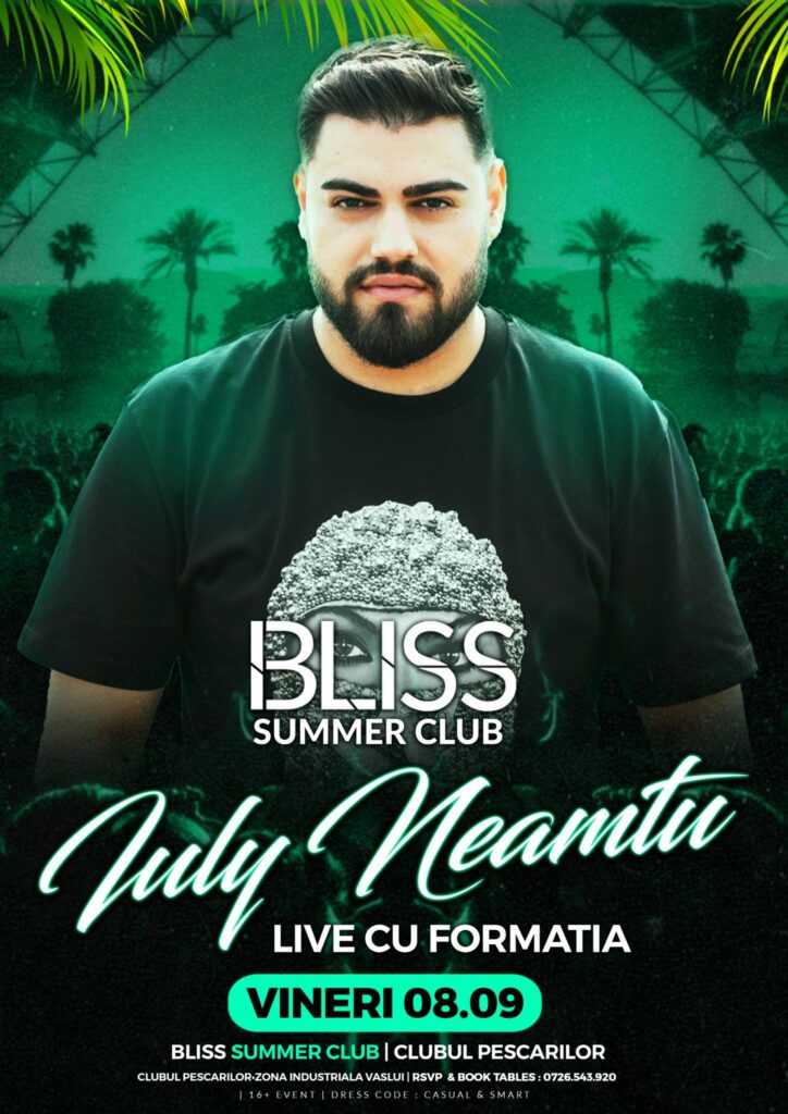 Iuly Neamțu, invitat special la petrecerea organizată de Club Bliss la Clubul Pescarilor