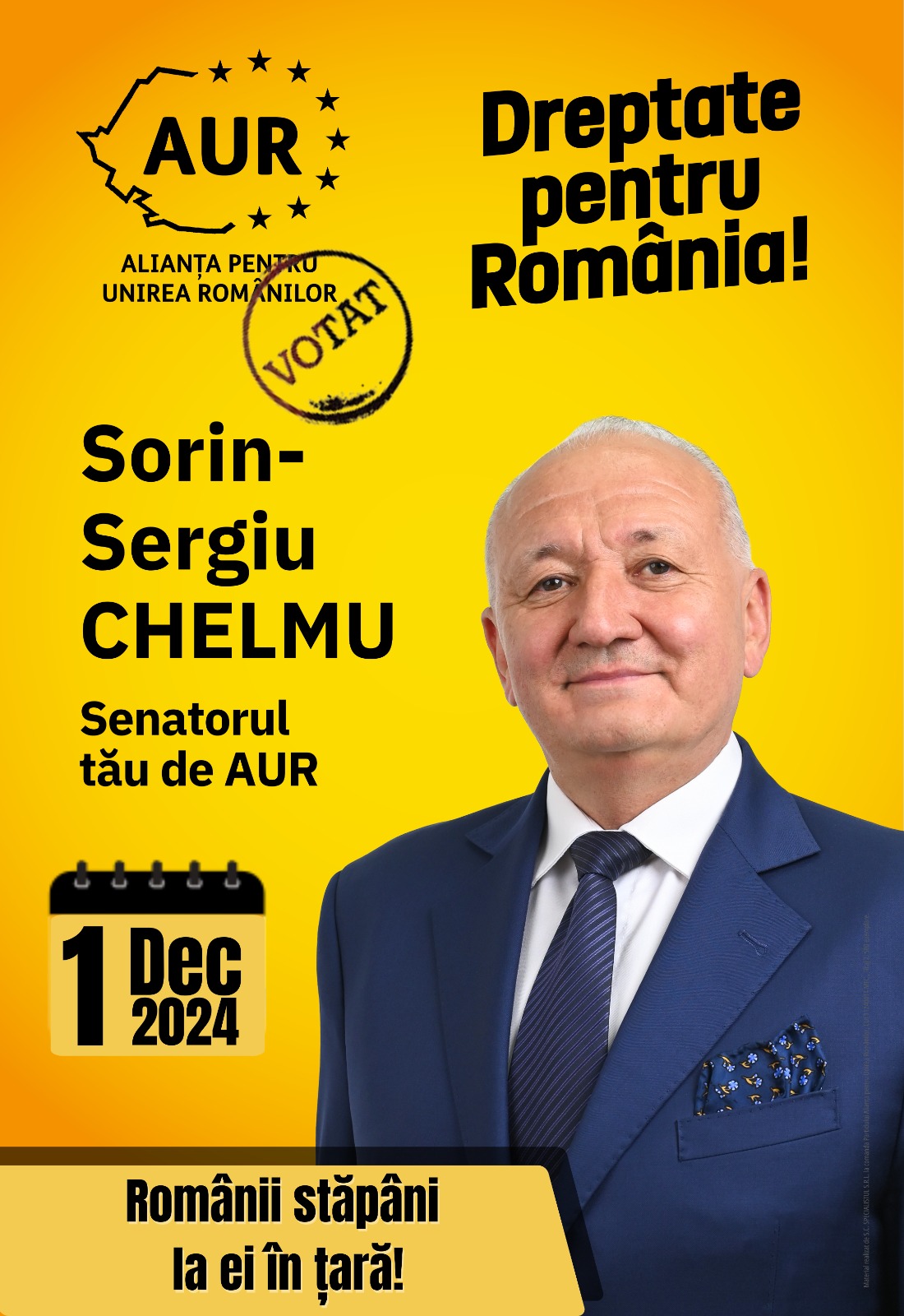 Sorin Chelmu, candidatul AUR Vaslui la Senatul României